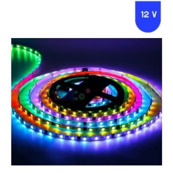 12 Volt 60 Led Silikonsuz Animasyonlu Pixel Magic Kayar Led İç Mekan IP20 5 Metre