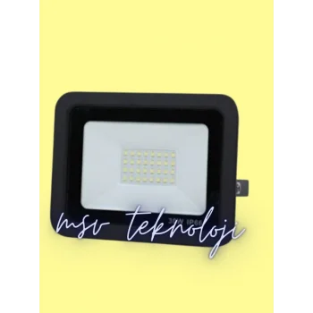 220 Volt 30 Watt 3000K Günışığı Slim Led Projektör IP65