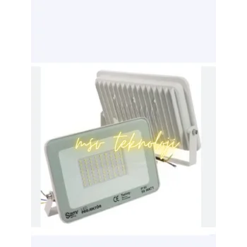 220 Volt 50 Watt zmr Slim Beyaz Kasa 6500K Beyaz Işık IP65 Led Projektör