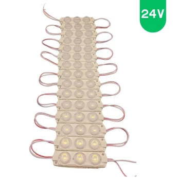 24 Volt 3 Watt 3 Lensli Beyaz 3030 SMD Led Modül IP65 10 Adet Modül