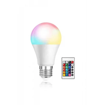 220 Volt 9 watt Rgb Led Ampul Uzaktan Kumandalı E27 Duy