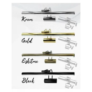 Resim Tablo üstü Banyo Ayna üstü 3000K Günışığı Aplik Led Duvar Aydınlatması