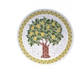 AHŞAP AYAKLI MOZAİK SEHPA LİMON AĞACI DESENLİ