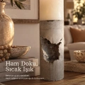 El Yapımı Beton Tabanlı , Rustik Dekoratif Mum