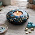 El Yapımı Mandala Tea lightlık