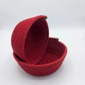 Kırmızı İp Örme Yılbaşı Hediye Sepeti – Dekoratif & Çok Amaçlı