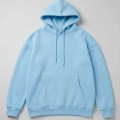 Mavi İçi Polarlı Kalın Kapüşonlu Oversize Sweatshirt
