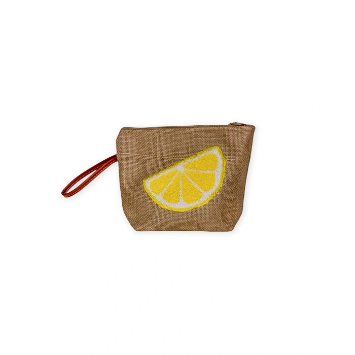 LİMON DESENLİ PUNCH EL ÇANTASI