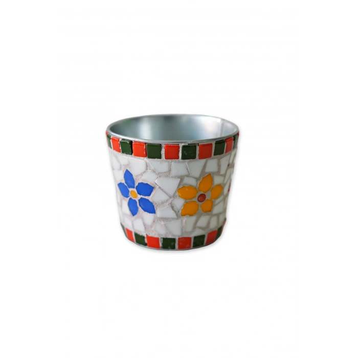 KÜÇÜK ÇİÇEKLİ MOZAİK SAKSI