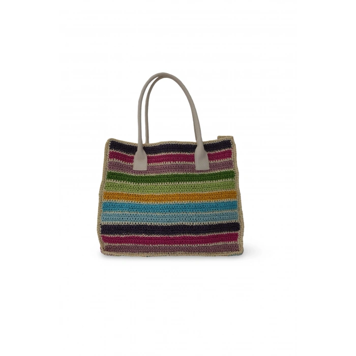 RENKLİ ÇİZGİLİ OMUZ ÇANTASI