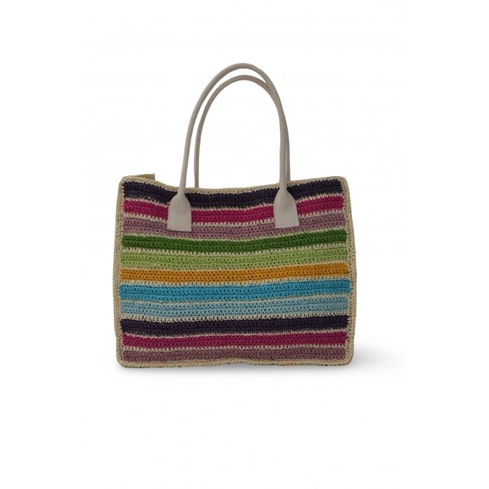 RENKLİ ÇİZGİLİ OMUZ ÇANTASI