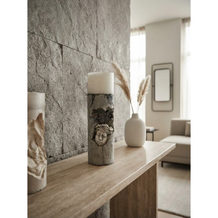 El Yapımı Beton Tabanlı , Rustik Dekoratif Mum