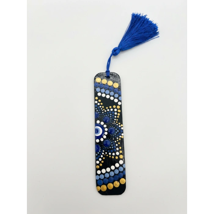 15 cm El Yapımı Mandala Kitap Ayracı | Benzersiz Tasarım Ahşap Kitap Aksesuarı