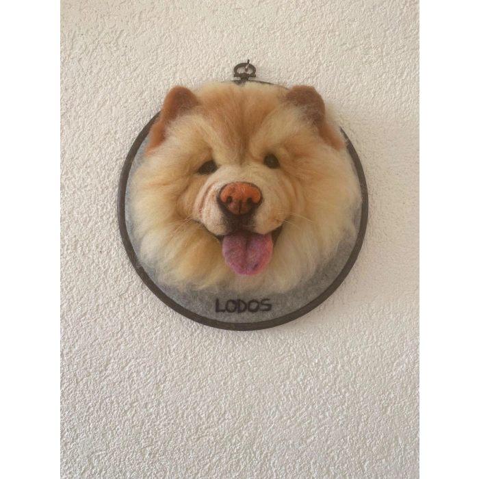 Kişiselleştirilmiş Keçe Köpek Portresi /16 cm