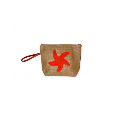 DENİZ YILDIZI DESENLİ PUNCH EL ÇANTASI