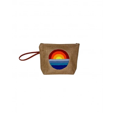 GÜNBATIMI DESENLİ PUNCH EL ÇANTASI