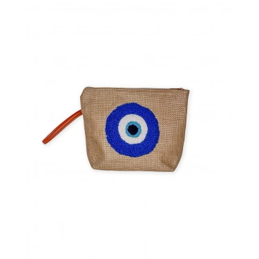 NAZAR BONCUK DESENLİ PUNCH EL ÇANTASI