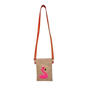 FLAMİNGO DESENLİ PUNCH TELEFON ÇANTASI