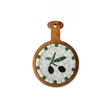 ZEYTİN DESENLİ YUVARLAK MOZAİK DUVAR SÜSÜ