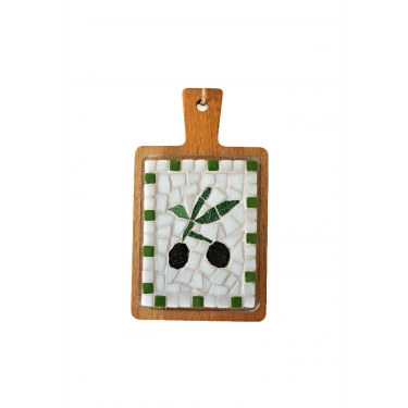 ZEYTİN DESENLİ KARE MOZAİK DUVAR SÜSÜ