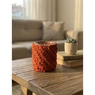 El Örgüsü Mini Mumluk Kılıfı