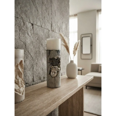 El Yapımı Beton Tabanlı , Rustik Dekoratif Mum