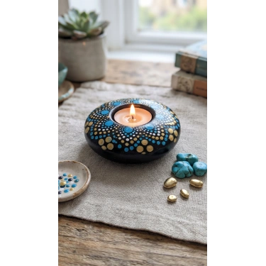 El Yapımı Mandala Tea lightlık