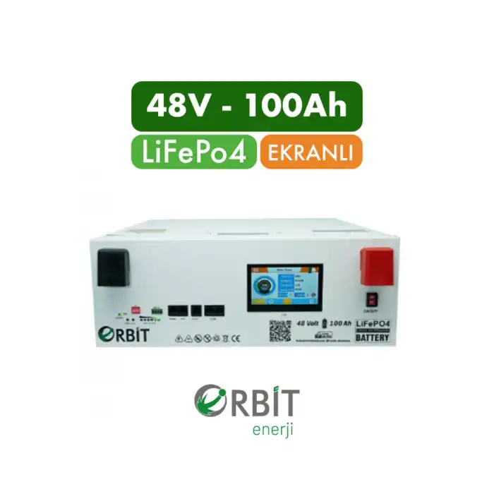Orbit 48 V 100 Ah Lityum LiFePO4 Akü-Ekranlı