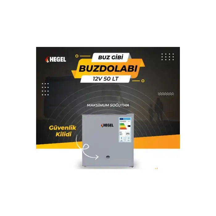 Hegel 12V 50Lt Dc Kompresörlü Mini Buzdolabı
