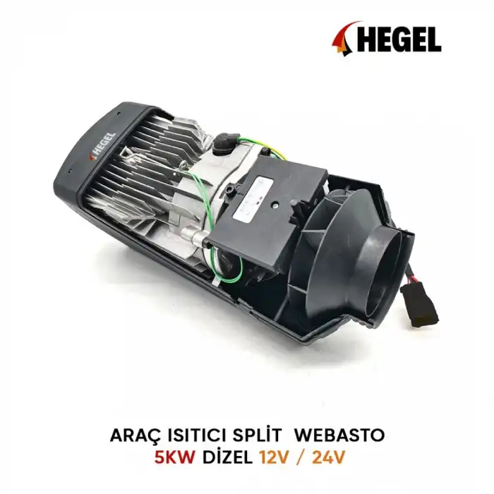 Hegel 5kW 24V Split Webasto Lcd Ekranlı Uzaktan Kumandalı Araç Isıtıcısı
