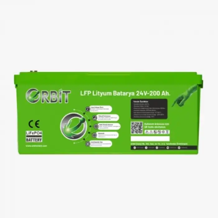 Orbit 24 V 200 Ah Lityum LiFePO4 Akü-ABS Kasa