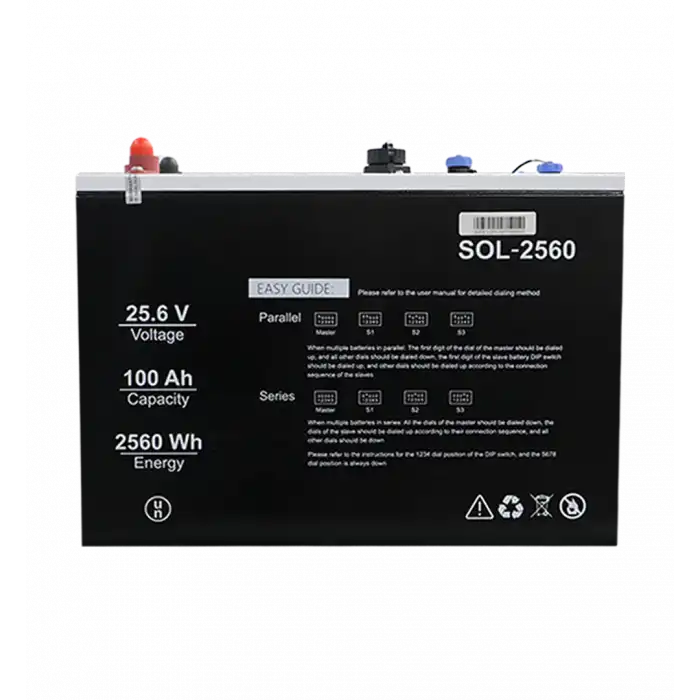 SOLINVED 25.6 V 100Ah Lityum Akü