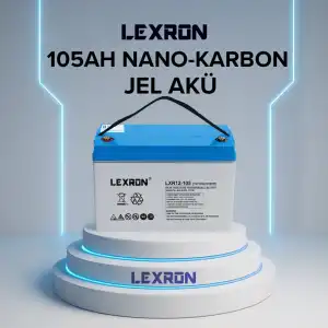 Lexron - 105AH-12V Nano-Karbon Jel Akü