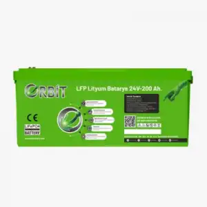 Orbit 24 V 200 Ah Lityum LiFePO4 Akü- Marin Tip (VP)