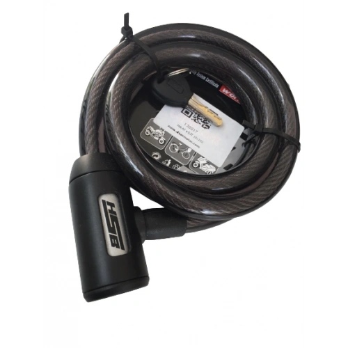 BİSİKLET ÇELİK HALAT KİLİT 15x1500 SİYAH A+++KALİTE KİLİT 1,5 MT