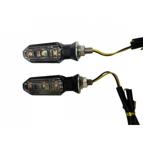 Carub Motosiklet Sinyal Lamba Üniversal 12V Beyaz Cam Sarı Led 2Li