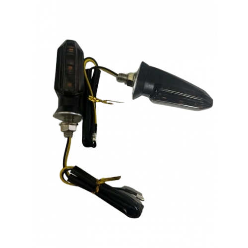 Carub Motosiklet Sinyal Lamba Üniversal 12V Füme Cam Sarı Led 2Li