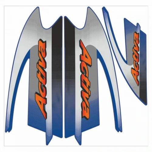 Honda Activa Komple Çıkartma Seti Mavi