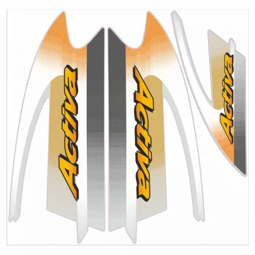 Honda Activa Komple Çıkartma Seti Sarı