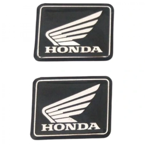 Honda Kare Küçük Universal Siyah-Gümüş Damla Stiker 2Li