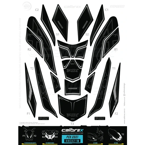 Honda Pcx 2021 Model ve Sonrası 21 Parça Full Set Calibrex