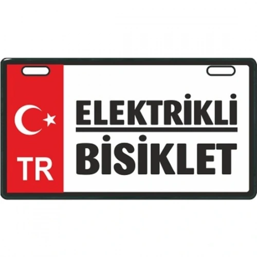 Kırmızı Elektrikli Bisiklet E-bike Plakalık