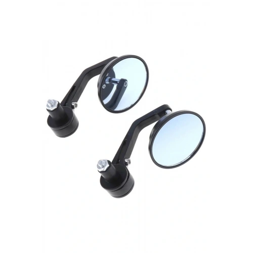 Modifiye Gidon Bağlantılı Oval Ayna Tk Siyah Cafe Racer