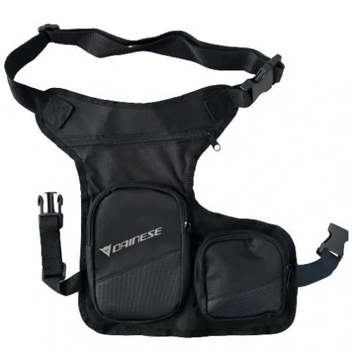 Motosiklet Bacak Çantası Reflektörlü Gri Renk 2 Cepli