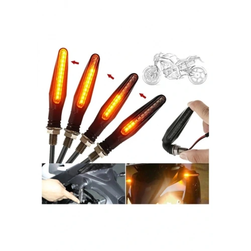 Motosiklet Kayar Led Sinyal Beyaz Angel