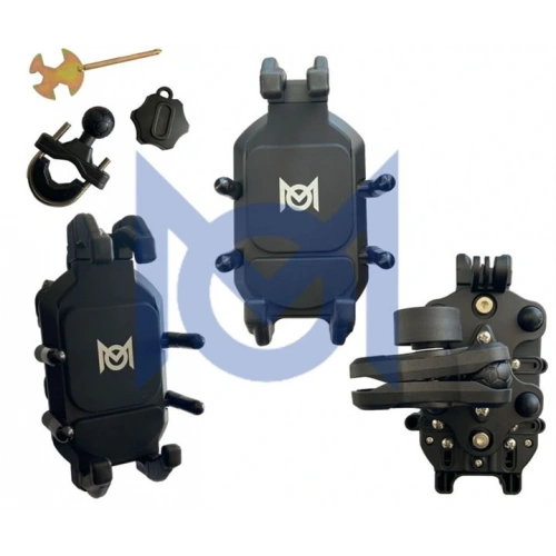 Motosiklet Scooter Gidon Bağlantılı Telefon Tutucu (Titreşim Modüllü) (M.O)