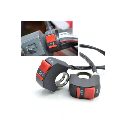 Motosiklet Sis Farı Aç Kapa Düğmesi / Butonu / Kırmızı