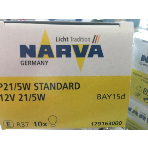Narva 12V 21/5W Standart Stop Ampulu Şaşı Tırnak 2 Adet