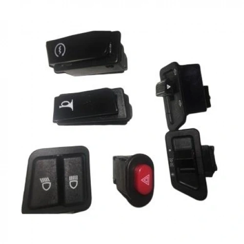 Scooter Cup Düğme Seti 6LI Marş+Korna+Sellektör+Sinyal+Far+Dörtlü