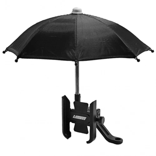 Siyah Ayna Bağlantılı Şemsiyeli Ayarlı Telefon Tutucu Aliminyum A+++ Kalite